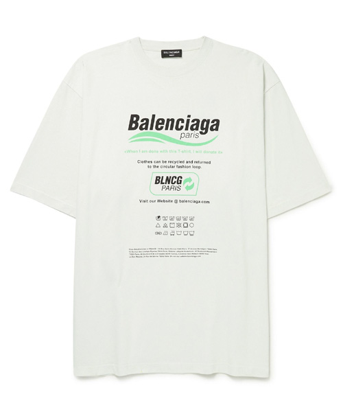 로고 프린트 코튼 티셔츠