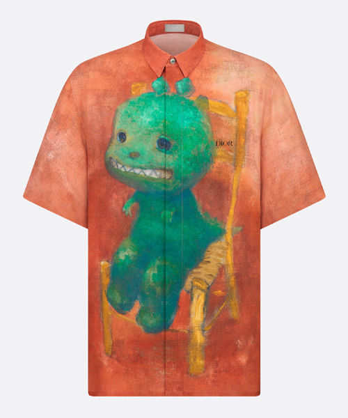 이미지 프린트 숏 슬리브 셔츠