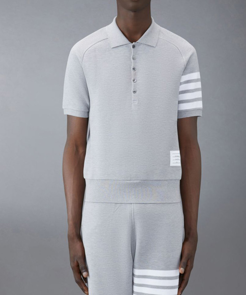 오토맨 립 4바 코튼 폴로셔츠