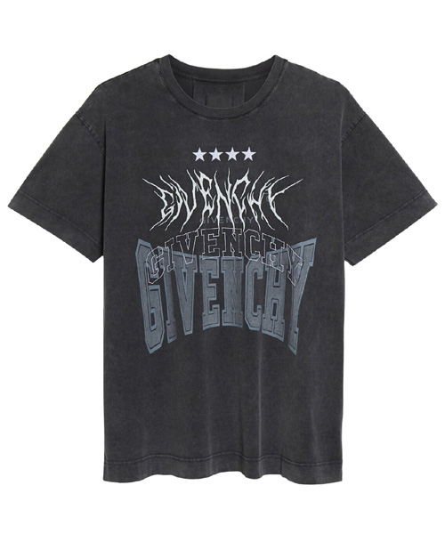 엠브로이더드 로고 그래픽 코튼 티셔츠