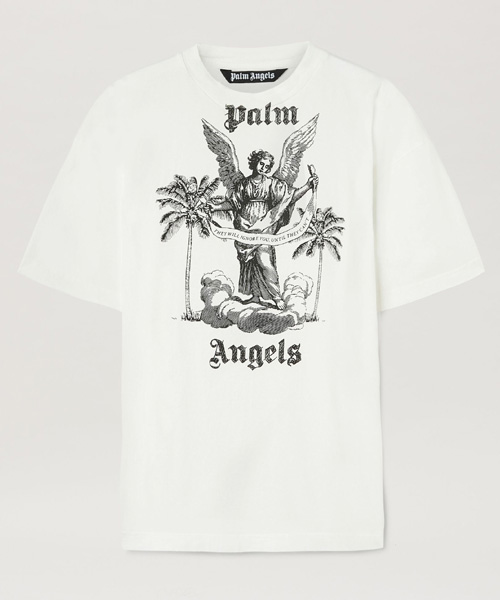 로고 프린팅 코튼 티셔츠