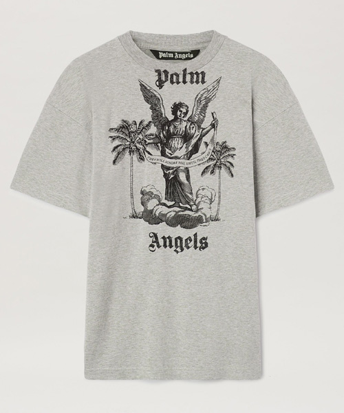 로고 프린팅 코튼 티셔츠