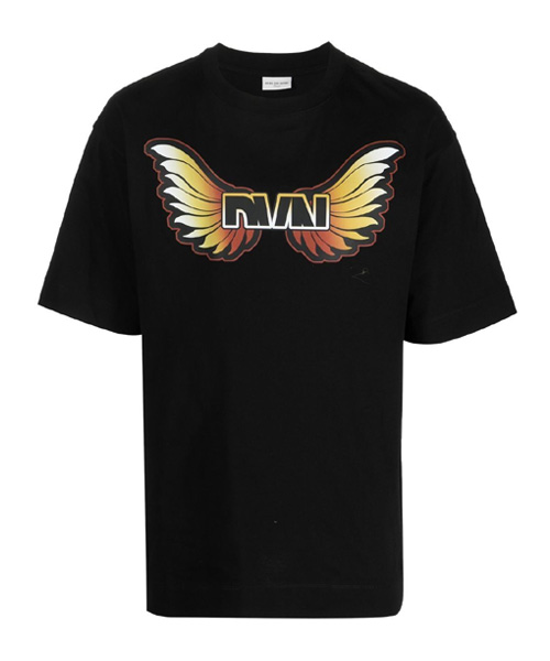 로고 프린팅 코튼 티셔츠