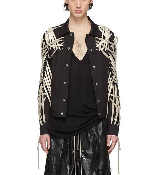 블랙 메가 레이스 워크 자켓