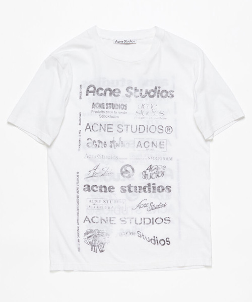 멀티 로고 프린트 코튼 티셔츠