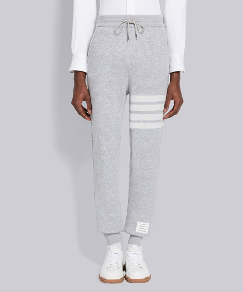 캐시미어 오플 4-바 스웨트팬츠