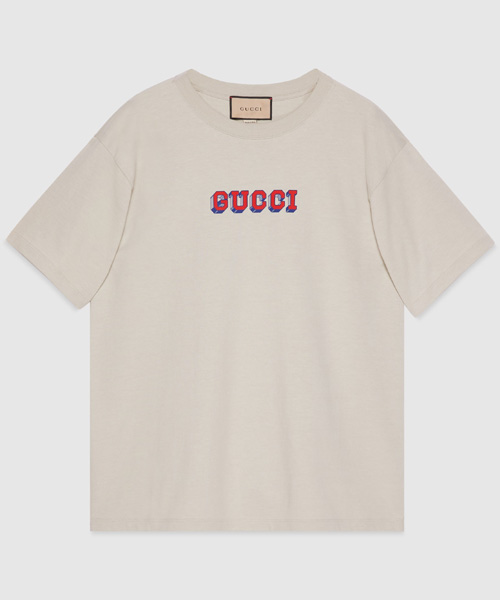 그래픽 로고 프린트 코튼 티셔츠