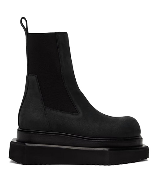 ANKLE-HIGH WAXY NUBUCK CHELSEA BOOTS