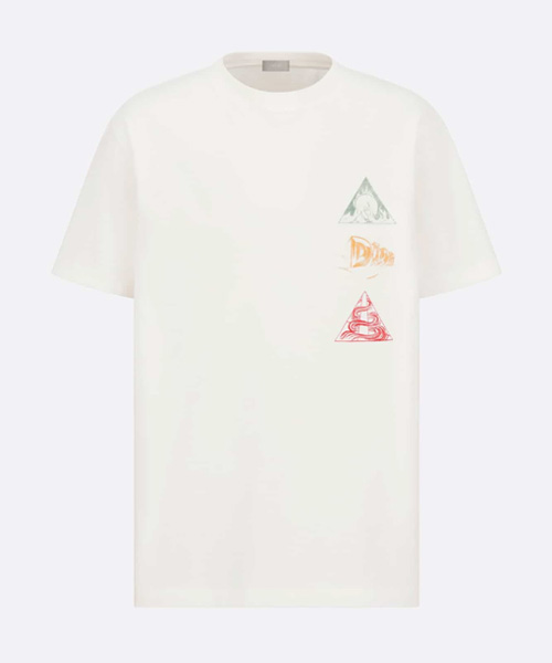 로고 프린트 코튼 티셔츠