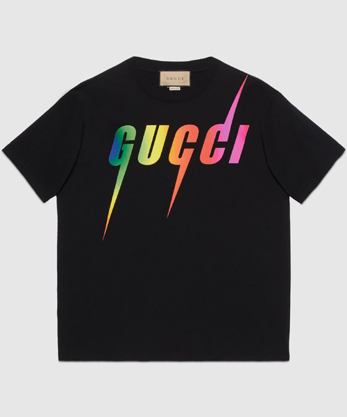 블레이드 프린트 코튼 티셔츠