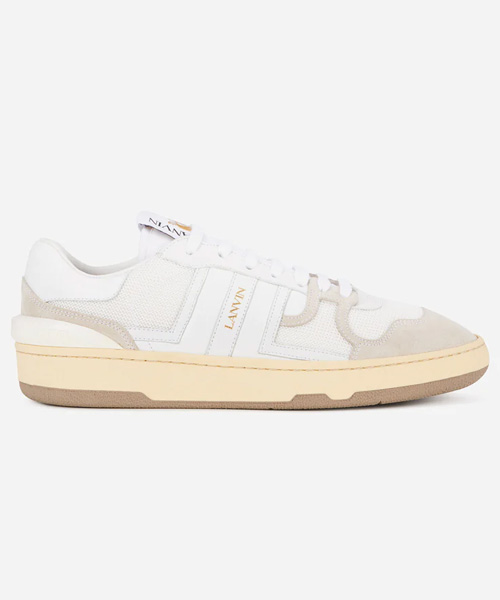 가죽 클레이 로우탑 스니커즈