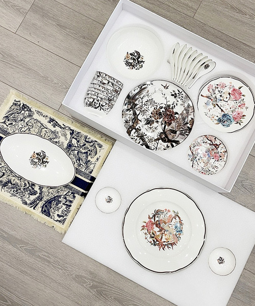 플라워 식기 세트