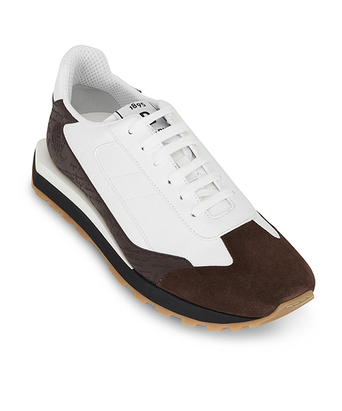 그래픽 가죽 나일론 스니커즈