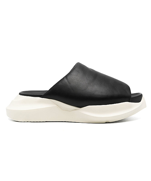 CHUNKY SOLE SLIP-ON LEATHER SANDALS