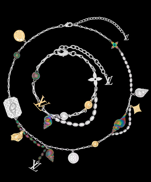 LV 쉘 목걸이 & 팔찌 세트