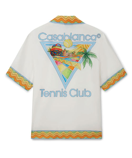 AFRO CUBISM TENNIS CLUB SILK SHIRT
