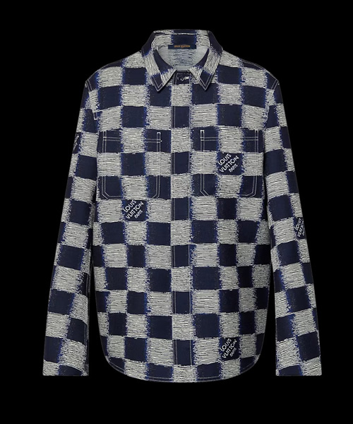 다미에 울 셔츠