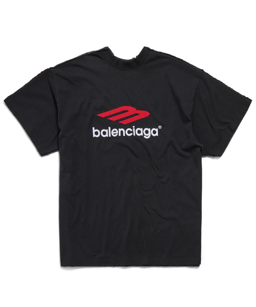 테잎 테이프 더블 프론트 코튼 티셔츠