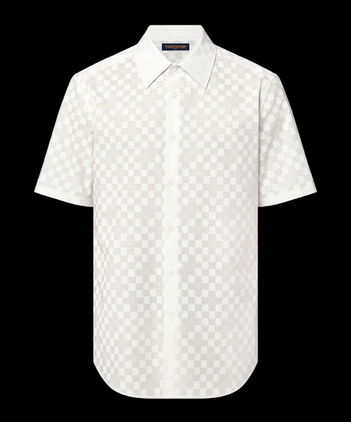 쇼트 슬리브 코튼 셔츠