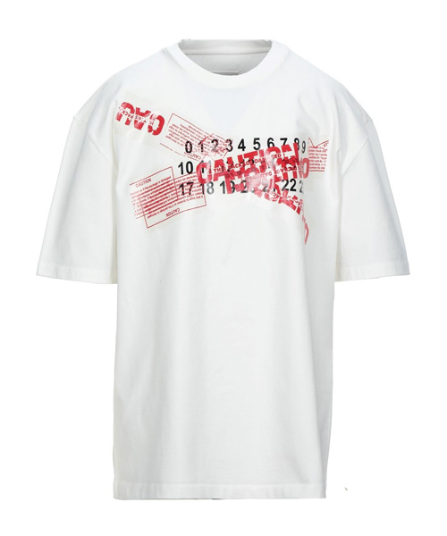 로고 프린트 코튼 티셔츠