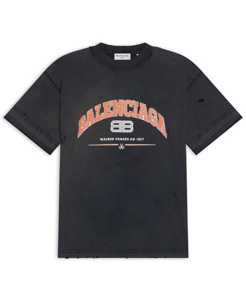 로고 코튼 티셔츠