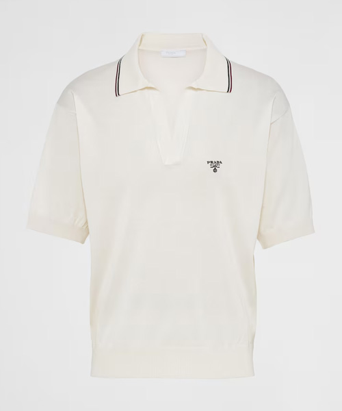 실크 & 코튼 폴로 셔츠