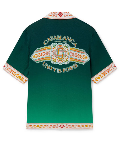 UNITY IS POWER 실크 셔츠