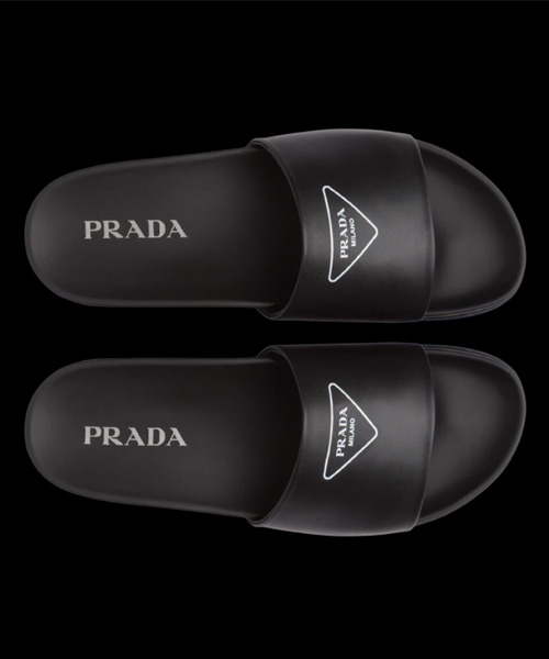 가죽 슬라이드 슬리퍼