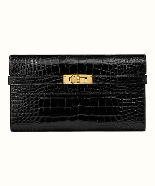 켈리 악어 가죽 장지갑