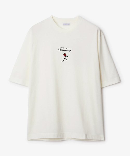 로즈 로고 코튼 티셔츠