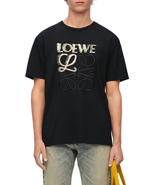 로고 릴랙스 핏 코튼 티셔츠