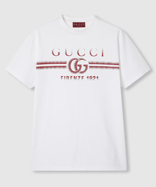 로고 프린트 코튼 티셔츠