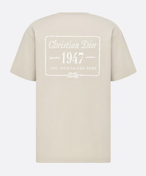 로고 패치 코튼 티셔츠