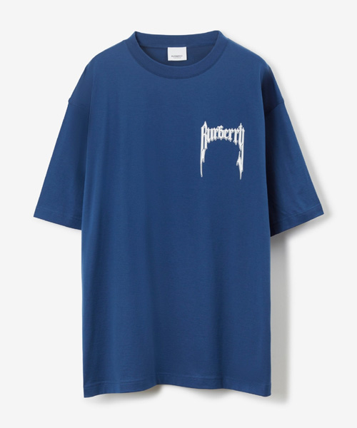 로고 프린트 코튼 티셔츠