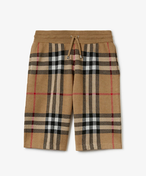 체크 실크 울 쇼츠