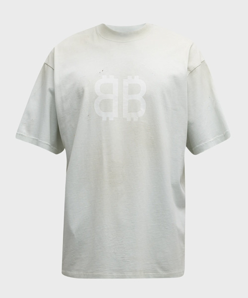 BB 프린트 코튼 티셔츠