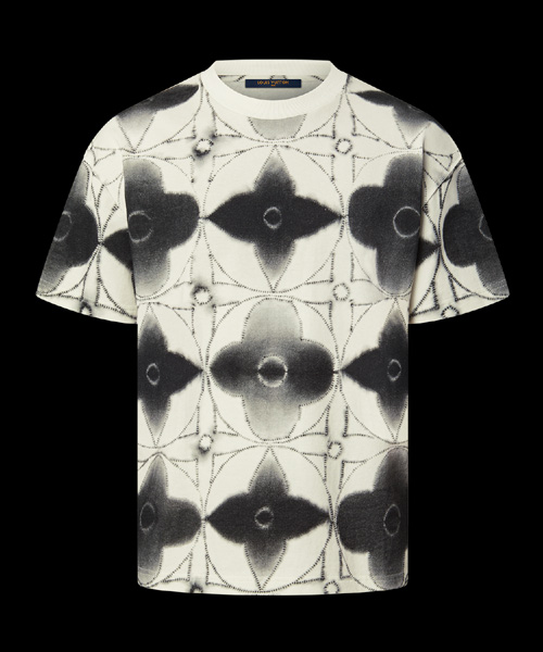 로고 프린트 시보리 타이다이 티셔츠