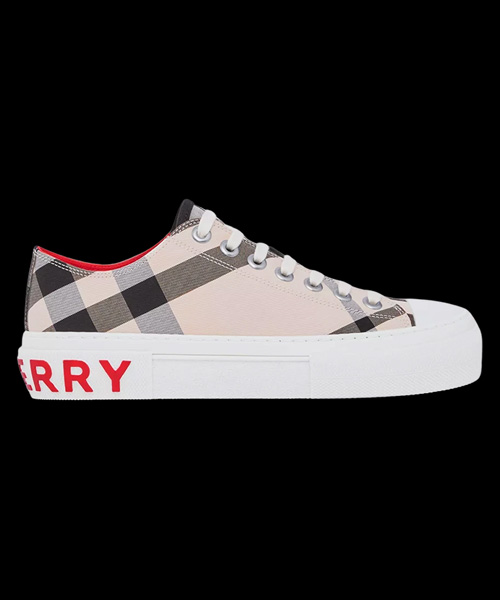 체크 코튼 스니커즈