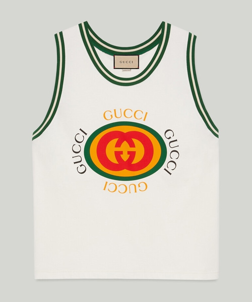 멀티로고 프린트 나시 티