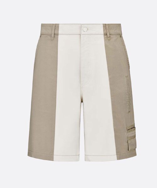 베이지 개버딘 쇼츠