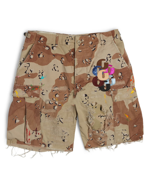 G 패치 카모 카고 쇼츠