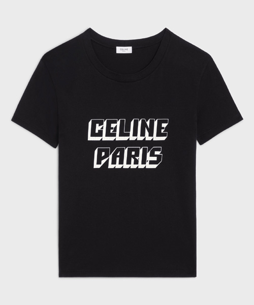 3D 로고 프린트 코튼 티셔츠