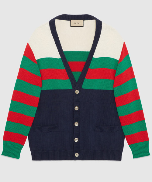 스트라이프 울 가디건