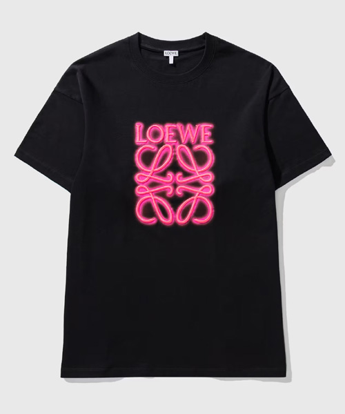 네온 로고 코튼 티셔츠