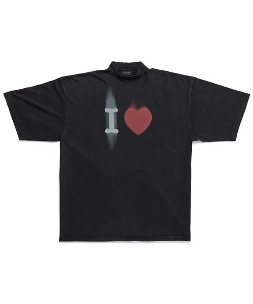 I LOVE 프린트 코튼 티셔츠