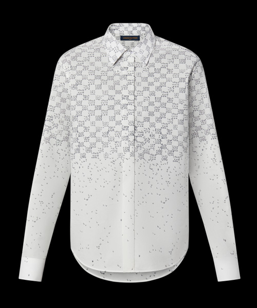 다미에 스프레드 롱 슬리브 셔츠