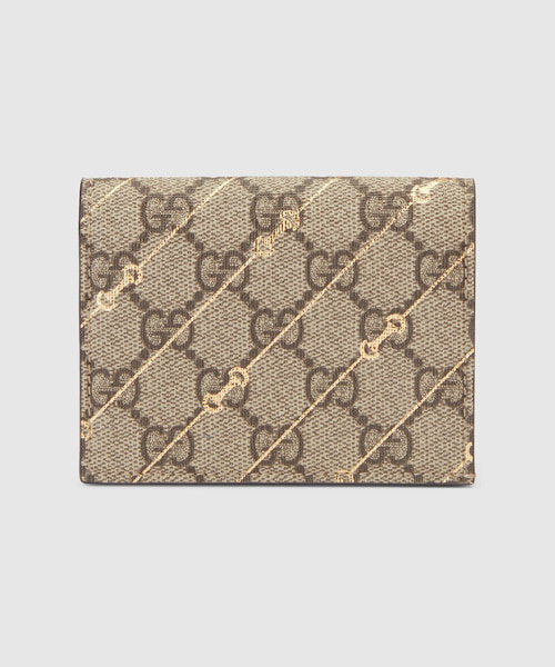 카드 케이스 지갑 홀스빗 프린트 베이지 에보니 슈프림