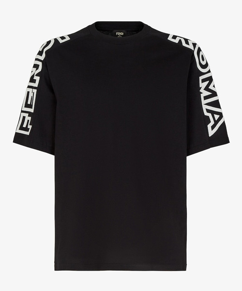 로고 프린트 코튼 티셔츠