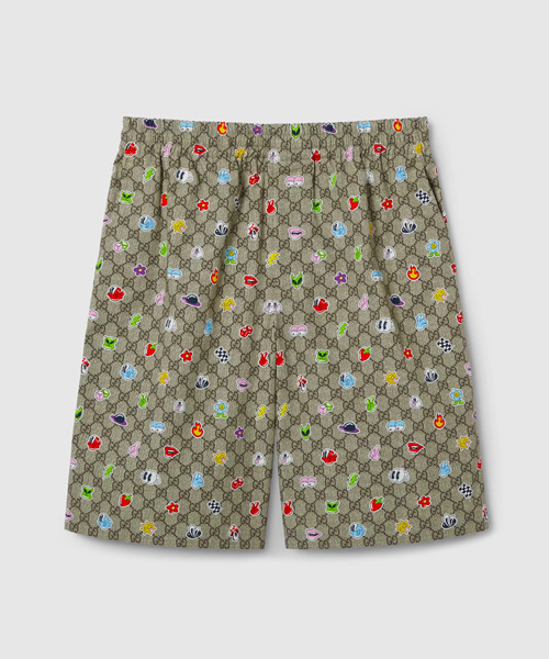 이미지 프린트 포플린 쇼츠