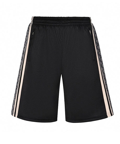 로고 프린트 스트라이프 쇼츠